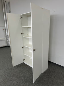 Zemp Classic Flügeltürschrank für 6 Ordner-Reihen 1000mm breit - ohne Schlüssel - Spanplatte - Weiss