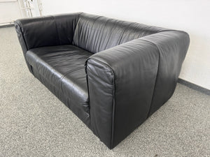 Top Design Elegant Sofa mit Armlehnen - Leder - Schwarz