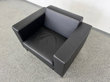 Laden Sie das Bild in den Galerie-Viewer, Top Design EleganteforOne Lounge-Sessel - Leder Schwarz