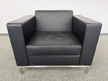 Laden Sie das Bild in den Galerie-Viewer, Top Design EleganteforOne Lounge-Sessel - Leder Schwarz