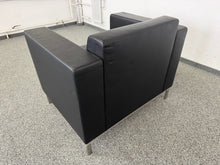 Laden Sie das Bild in den Galerie-Viewer, Top Design EleganteforOne Lounge-Sessel - Leder Schwarz