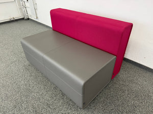 Bene PARCS CAUSEWAY Lounge Sofa für 2 Personen - Kunstleder Grau