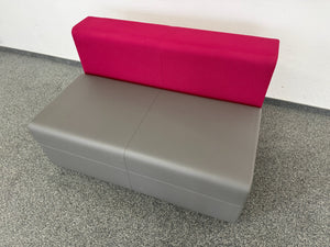 Bene PARCS CAUSEWAY Lounge Sofa für 2 Personen - Kunstleder Grau