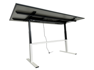 Lista Office Choice Sitz-Steh Sitzungstisch elektrisch höhenverstellbar von 650 -1270 mm - 2400x1200mm - Spanplatte - Weiss/Anthrazit