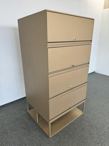 Lista Office LO Locker 1000mm breit - 1972mm hoch - mit Schlüssel - Metall Graubeige