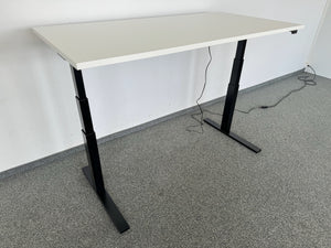 Narbutas Active Sitz-Steh Schreibtisch elektrisch höhenverstellbar von 640-1290mm - 1600x800mm - Spanplatte - Weiss