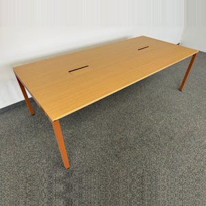 Lista Office Motion Sitzungstisch mechanisch höhenverstellbar von 720-820mm - 2200x1000mm - MDF - Eichenfurnier