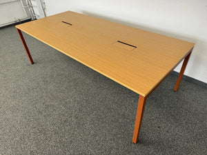 Lista Office Motion Sitzungstisch mechanisch höhenverstellbar von 720-820mm - 2200x1000mm - MDF - Eichenfurnier