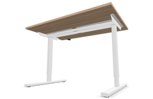 Laden Sie das Bild in den Galerie-Viewer, Narbutas Easy Sitz-Steh Schreibtisch - Spanplatte - Bernsteineichendekor mit Struktur