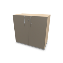Laden Sie das Bild in den Galerie-Viewer, Narbutas Choice Flügeltürschrank - Spanplatte Eschendekor sandbeige mit Struktur