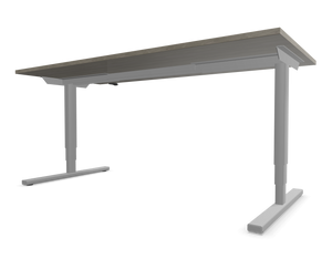 Narbutas Easy High Sitz-Steh Schreibtisch - Spanplatte - Holzdekor grau mit Struktur