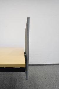 Lista Office Trennwand mit Tischhalterung 750x720mm - Spanplatte - Anthrazit