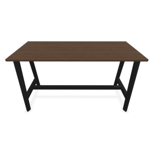 Narbutas Nova Wood Hochtisch - Spanplatte Walnussdekor dunkel mit Struktur