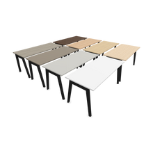 Laden Sie das Bild in den Galerie-Viewer, Narbutas Nova Wood Schreibtisch - Spanplatte Eschendekor sandbeige mit Struktur