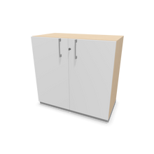 Laden Sie das Bild in den Galerie-Viewer, Narbutas Choice Flügeltürschrank - Spanplatte Eschendekor sandbeige mit Struktur
