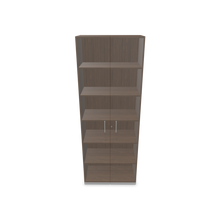 Laden Sie das Bild in den Galerie-Viewer, Narbutas Choice Flügeltürschrank - Spanplatte Walnussdekor dunkel mit Struktur