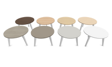 Laden Sie das Bild in den Galerie-Viewer, Narbutas Amber Lounge Table - Spanplatte - Eschendekor sandbeige mit Struktur
