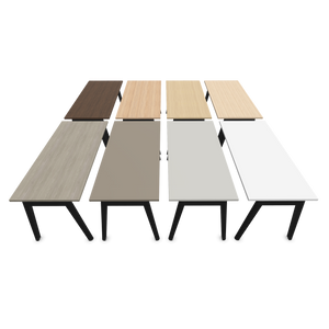 Narbutas Nova Wood Schreibtisch - Spanplatte Perlgrau