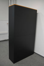Laden Sie das Bild in den Galerie-Viewer, Lista Office Storage Lateralschrank für 6 Ordner-Reihen 1200mm breit - ohne Schlüssel - Metall - Schwarz