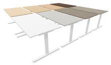 Laden Sie das Bild in den Galerie-Viewer, Narbutas T-Easy Schreibtisch - Spanplatte - Eschendekor sandbeige mit Struktur