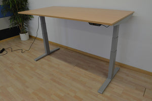 MC OFFICE SHOP MC Stand V2 Sitz-Steh Schreibtisch elektrisch höhenverstellbar von 640-1300mm - 1800x900mm - Holz - Buchendekor