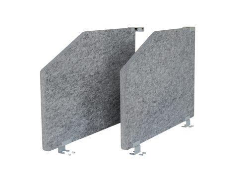 Hammerbacher MyWand Tisch-Seiten-Trennwand für Tische - Kunststoff - Grau gemustert