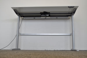 MC OFFICE SHOP MC Stand Sitz-Steh Schreibtisch elektrisch höhenverstellbar von 680-1350mm - 2000x1000mm - Holz - Kristallweiss