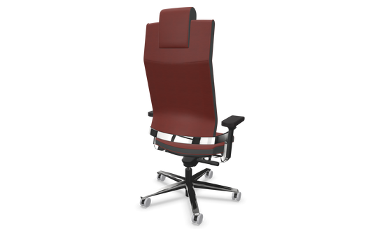 Züco Lacinta Comfort Bürodrehstuhl - Leder - Leder Premium Shirazrot