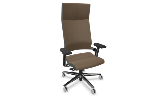 Züco Lacinta Comfort Bürodrehstuhl - Leder - Leder Premium Fango