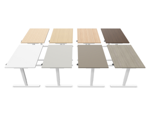 Narbutas Easy High Sitz-Steh Schreibtisch - Spanplatte - Walnussdekor dunkel mit Struktur