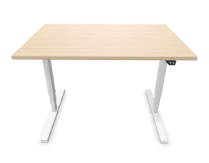 Narbutas Easy High Sitz-Steh Schreibtisch - Spanplatte - Eschendekor sandbeige mit Struktur