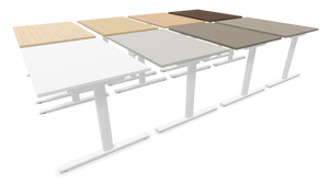 Narbutas T-Easy Schreibtisch - Spanplatte - Eschendekor sandbeige mit Struktur