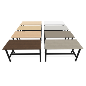Narbutas Nova Wood Hochtisch - Spanplatte Walnussdekor dunkel mit Struktur
