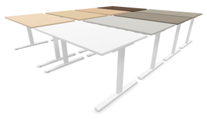 Narbutas T-Easy Schreibtisch - Spanplatte - Holzdekor grau mit Struktur