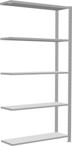 Schulte Lagertechnik Stecksystem Anbauregal MULTIplus85 mit Kreuzstrebe - Metall - RAL 7035 Lichtgrau