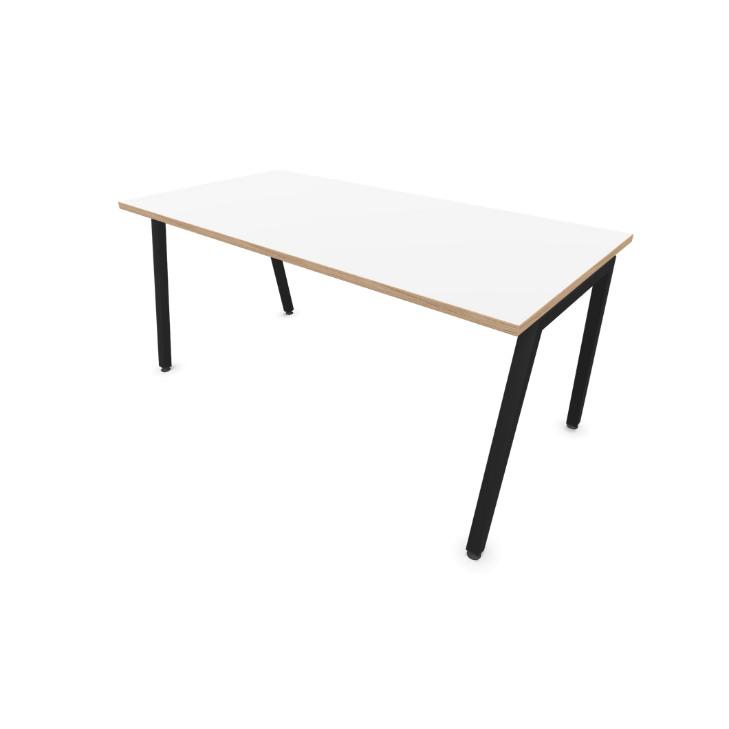 Narbutas Nova A Schreibtisch - Spanplatte Weiss / Holz