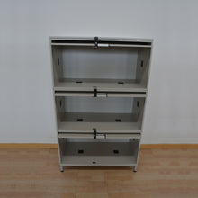 Laden Sie das Bild in den Galerie-Viewer, Steelcase Flexbox Modul-Kombination für 3 Ordner-Reihen 800mm breit - Spanplatte Lichtgrau