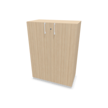 Laden Sie das Bild in den Galerie-Viewer, Narbutas Choice Flügeltürschrank - Spanplatte Eschendekor sandbeige mit Struktur