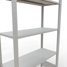Laden Sie das Bild in den Galerie-Viewer, Schulte Lagertechnik Stecksystem Grundregal MULTIplus85 mit Längenriegel - Metall - RAL 7035 Lichtgrau