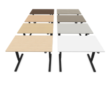 Laden Sie das Bild in den Galerie-Viewer, Narbutas Easy High Sitz-Steh Schreibtisch - Spanplatte - Holzdekor grau mit Struktur