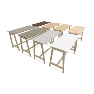 Narbutas Nova Wood Hochtisch - Spanplatte Eschendekor sandbeige mit Struktur