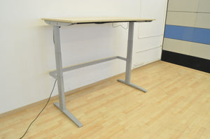 MC OFFICE SHOP MC Stand Sitz-Steh Schreibtisch elektrisch höhenverstellbar von 680-1350mm - 1800x900mm - Holz - Ahorndekor