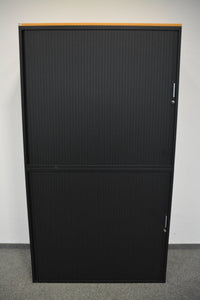 Lista Office Storage Lateralschrank für 6 Ordner-Reihen 1200mm breit - ohne Schlüssel - Metall - Schwarz