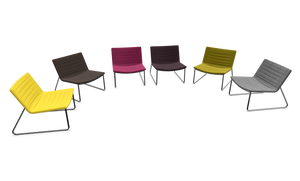 Narbutas Vegas Lounge Chair - Stoff - Hellrot