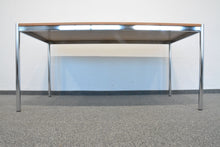 Laden Sie das Bild in den Galerie-Viewer, Ergodata Desk Rondo Sitzungstisch fixe Höhe von 740mm - 1600x800mm - Spanplatte - Birnbaumfurnier
