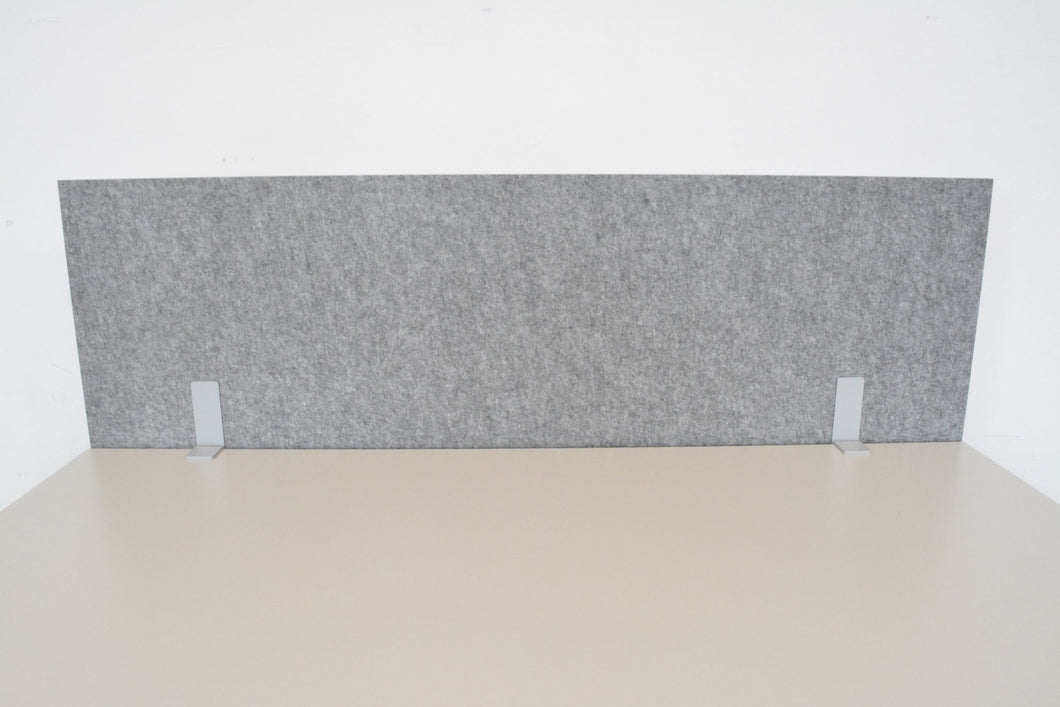 MC MyWall Akustiktrennwand mit Tischhalterung - 1600x500mm - Kunststoff - Grau gemustert