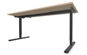 Narbutas Easy Sitz-Steh Schreibtisch - Spanplatte - Eschendekor sandbeige mit Struktur