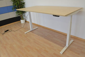 MC OFFICE SHOP MC Stand V2 Sitz-Steh Schreibtisch elektrisch höhenverstellbar von 640-1300mm - 2000x1000mm - Holz - Ahorndekor