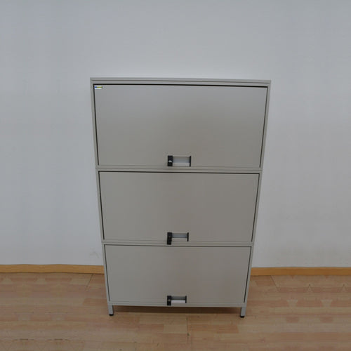Steelcase Flexbox Modul-Kombination für 3 Ordner-Reihen 800mm breit - Spanplatte Lichtgrau