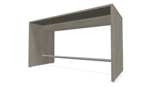 Narbutas Light Hochtisch - Spanplatte - Holzdekor grau mit Struktur